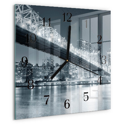 Square wall clock Bridge
