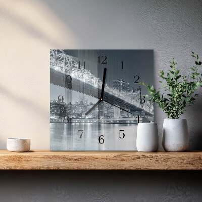 Square wall clock Bridge