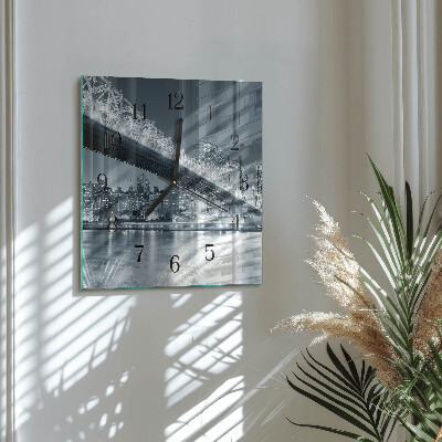 Square wall clock Bridge