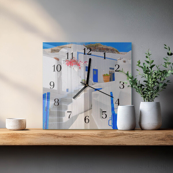 Square wall clock Santorini
