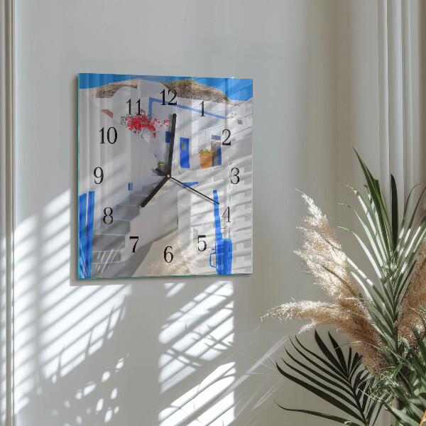 Square wall clock Santorini