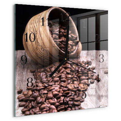 Square wall clock Coffee Beans