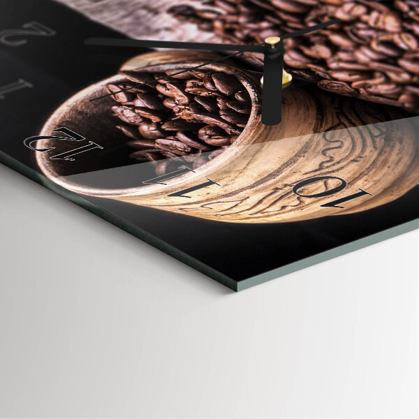 Square wall clock Coffee Beans