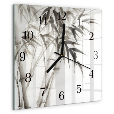 Square wall clock Bamboo