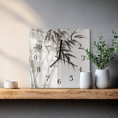 Square wall clock Bamboo