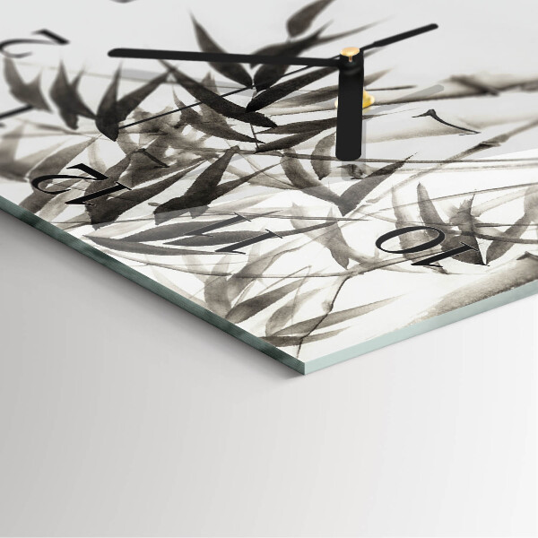 Square wall clock Bamboo