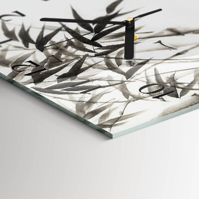 Square wall clock Bamboo