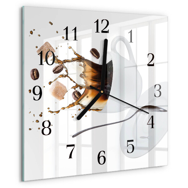 Square wall clock Cup