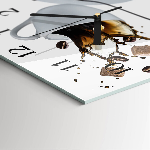 Square wall clock Cup