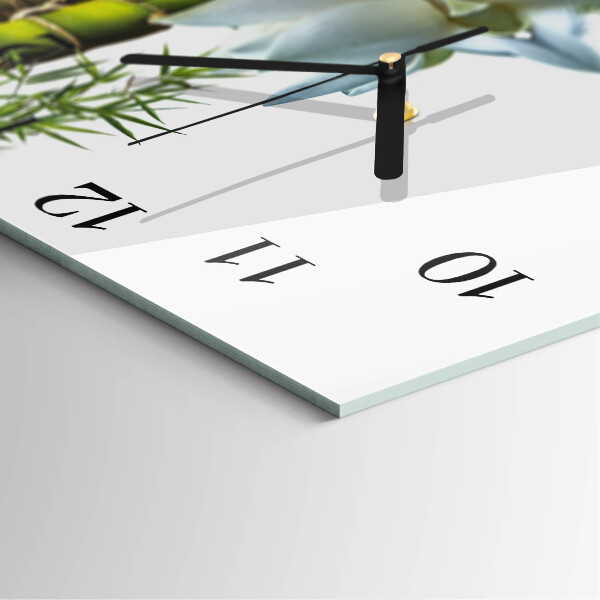 Square wall clock Bamboo