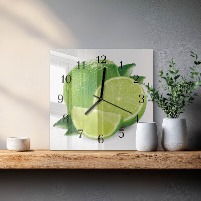 Square wall clock Calcium carbonate