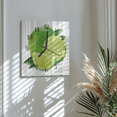 Square wall clock Calcium carbonate