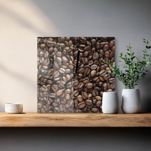 Square wall clock Coffee Beans