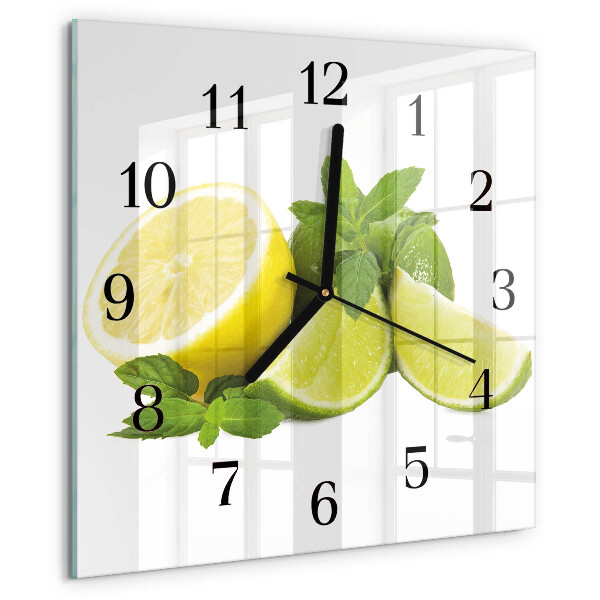 Square wall clock Lemon Mint