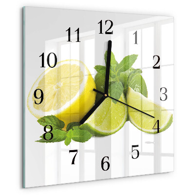 Square wall clock Lemon Mint
