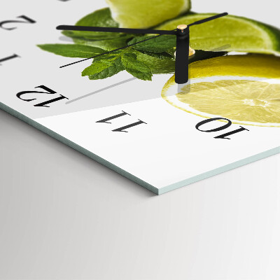 Square wall clock Lemon Mint