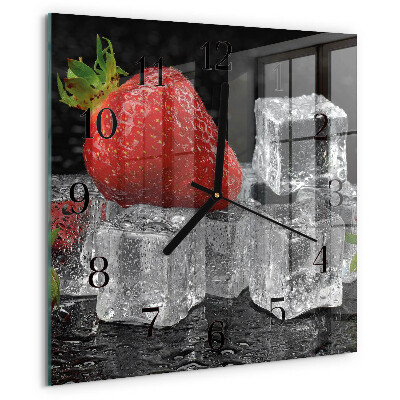 Square wall clock Strawberry Ice Cream