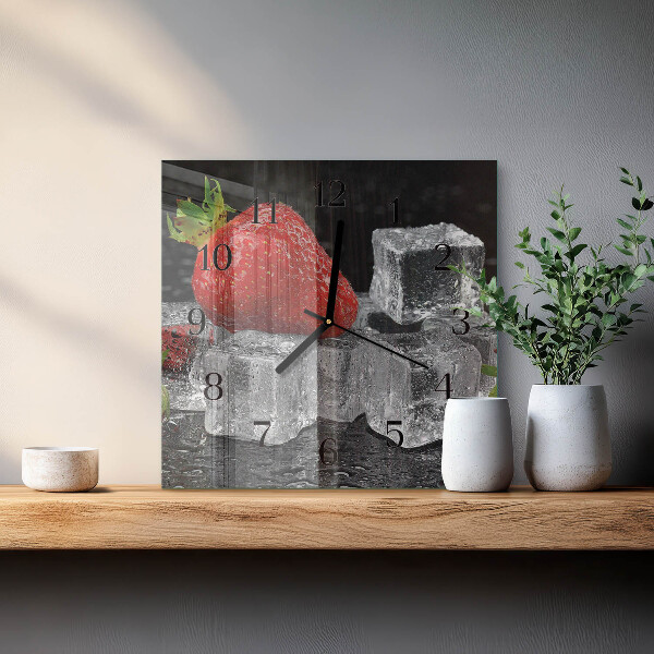 Square wall clock Strawberry Ice Cream