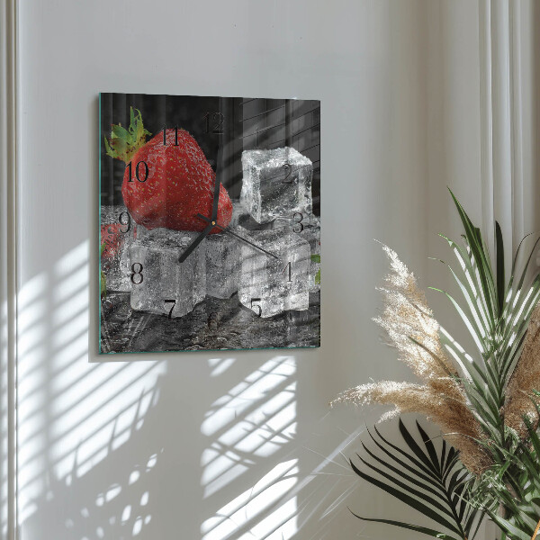 Square wall clock Strawberry Ice Cream