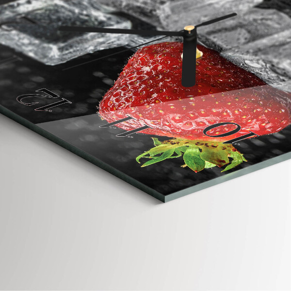 Square wall clock Strawberry Ice Cream