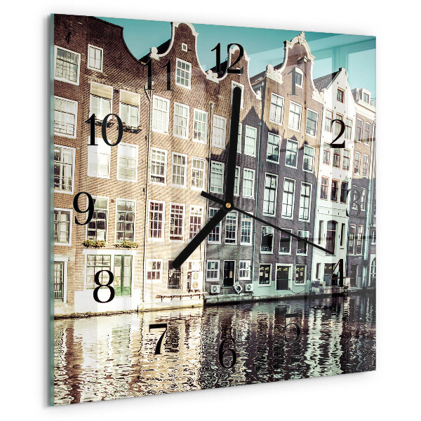 Square wall clock Houses