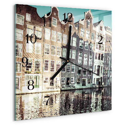 Square wall clock Houses