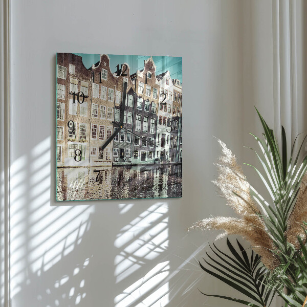 Square wall clock Houses