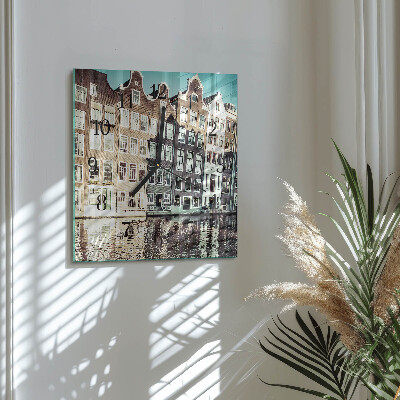 Square wall clock Houses