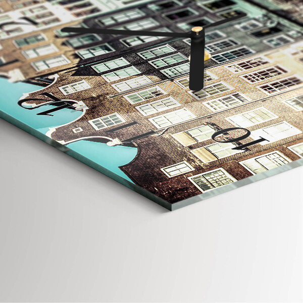 Square wall clock Houses