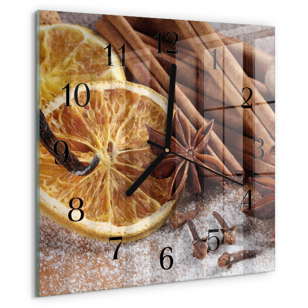 Square wall clock Cinnamon Anise