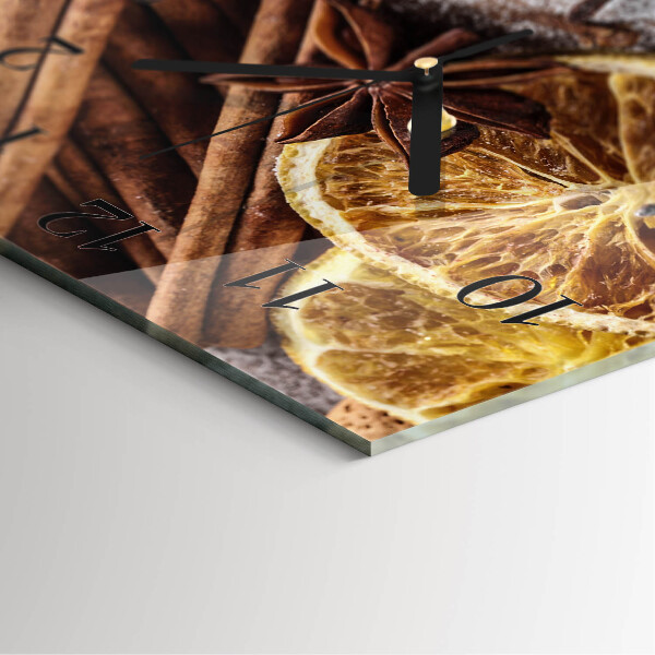 Square wall clock Cinnamon Anise