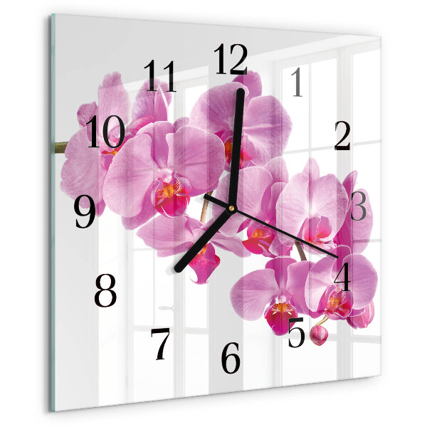 Square wall clock Orchid