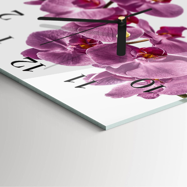 Square wall clock Orchid