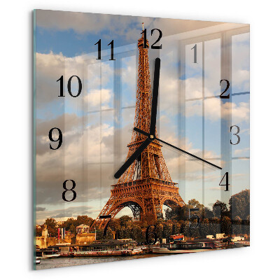 Square wall clock Paris