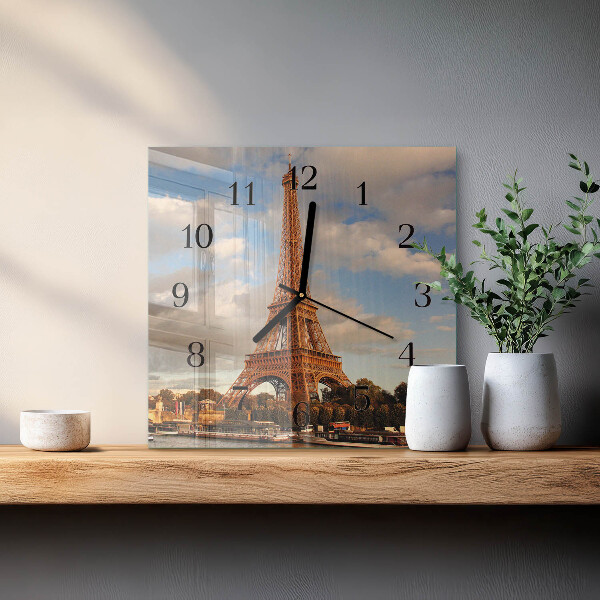 Square wall clock Paris