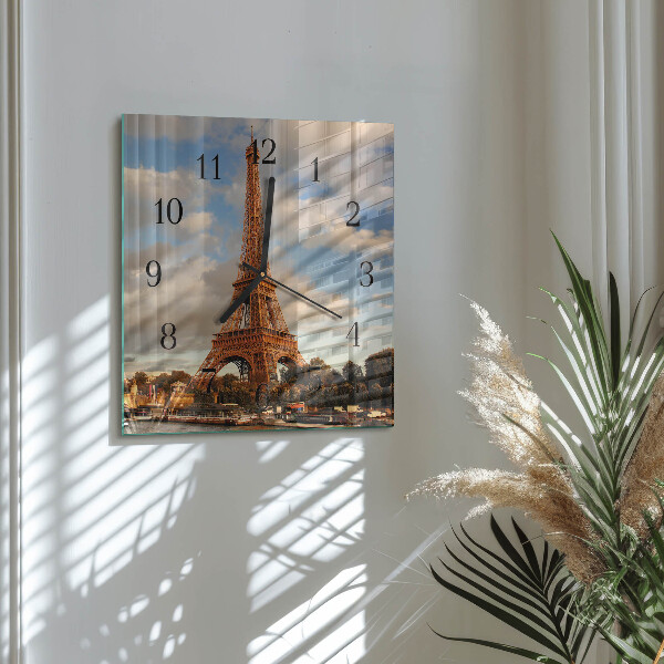 Square wall clock Paris