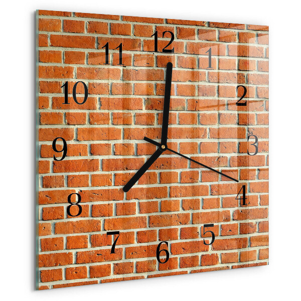 Square wall clock Brick