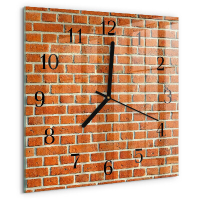 Square wall clock Brick