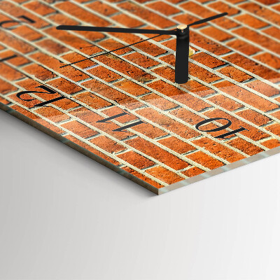 Square wall clock Brick