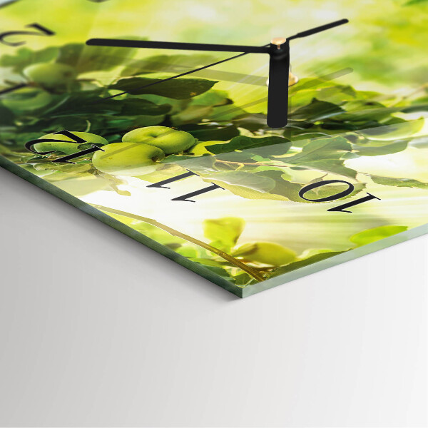 Square wall clock Apple Tree