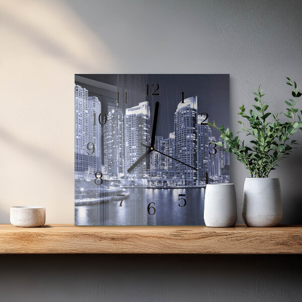 Square wall clock Horizon