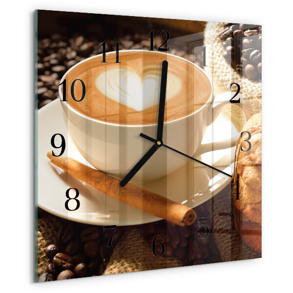 Square wall clock Coffee Heart