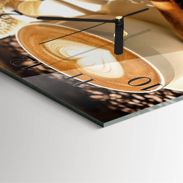 Square wall clock Coffee Heart