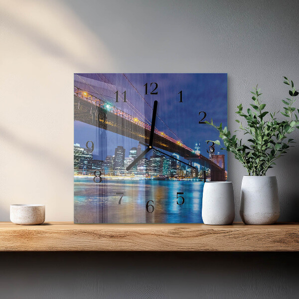 Square wall clock Bridge