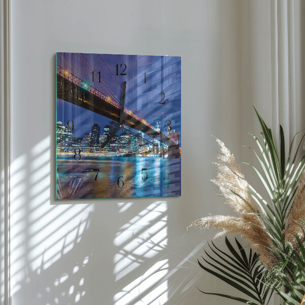Square wall clock Bridge