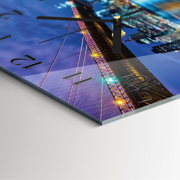 Square wall clock Bridge