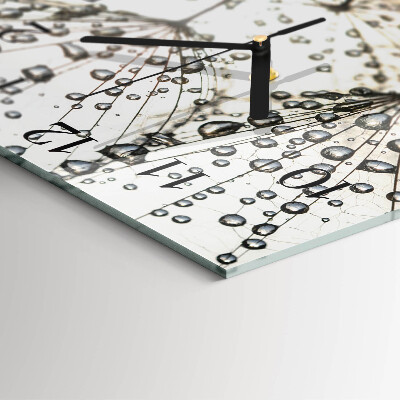 Square wall clock Dew Drops