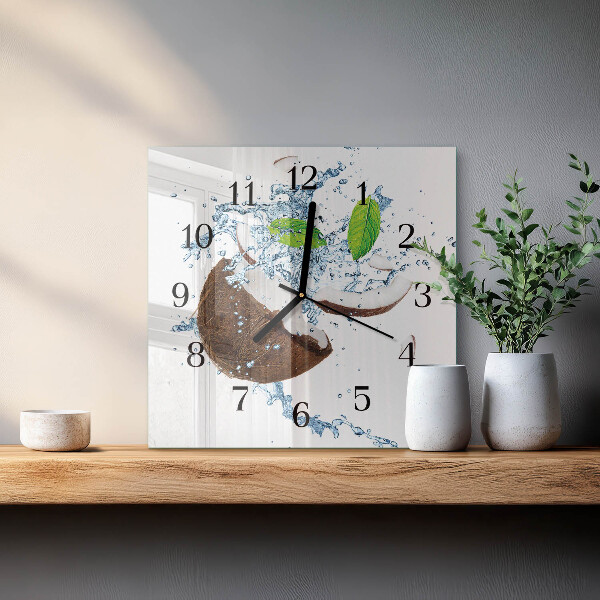 Square wall clock Coconut