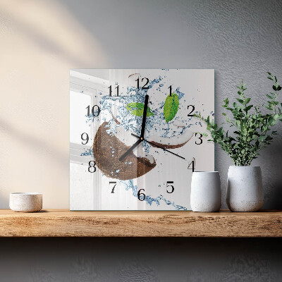 Square wall clock Coconut