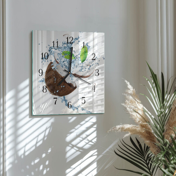Square wall clock Coconut